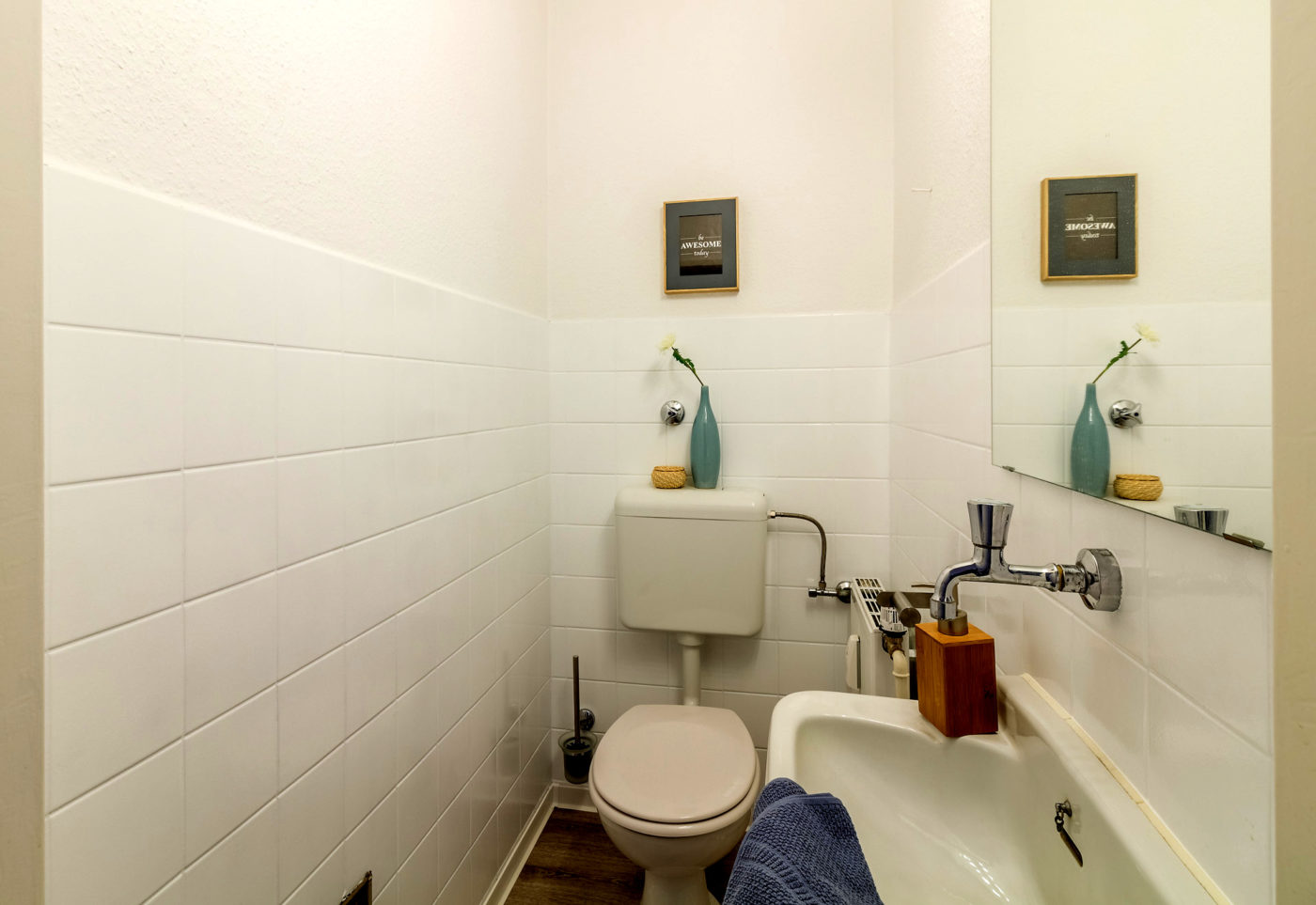 Gäste-WC nach dem Homestaging durch Nicole Biernath von Blickfang Homestaging in Soest