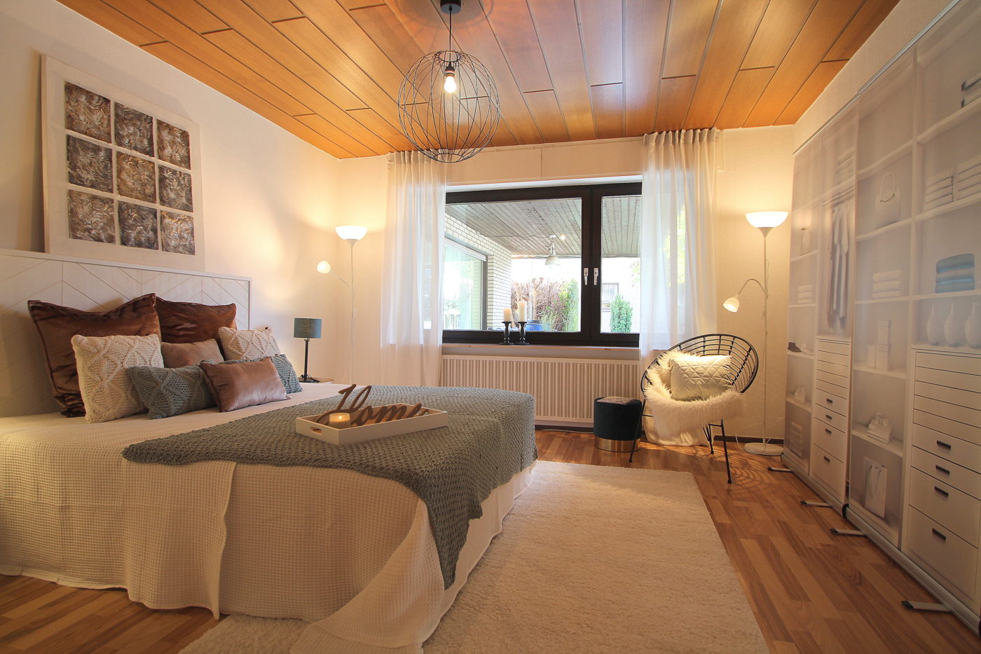 Schlafzimmer nach dem Homestaging durch Nicole Biernath von Blickfang Homestaging in Soest